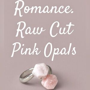 Pink Opal Ring | Frosted Raw-Cut Romance | Statement Boho | Adjustable